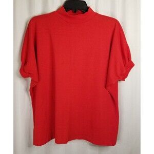Red Women's Top Skylite Brand Made USA Size tag is 40 Classic Elegant Red